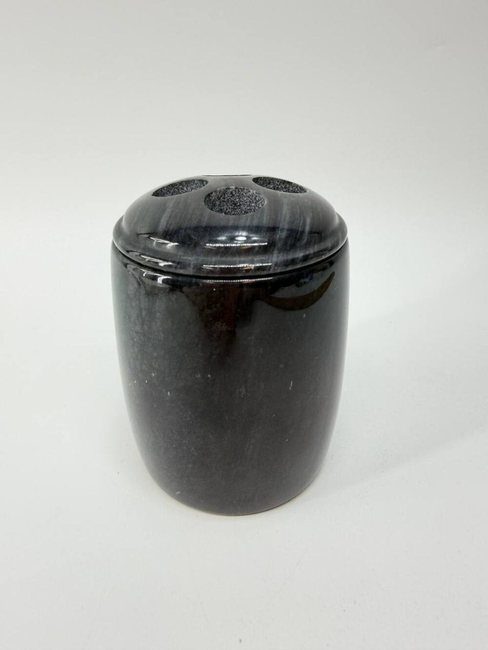 Stone Marble Toothbrush Holder Bathroom Organizer Dark Stone Cup 1 lb Polished